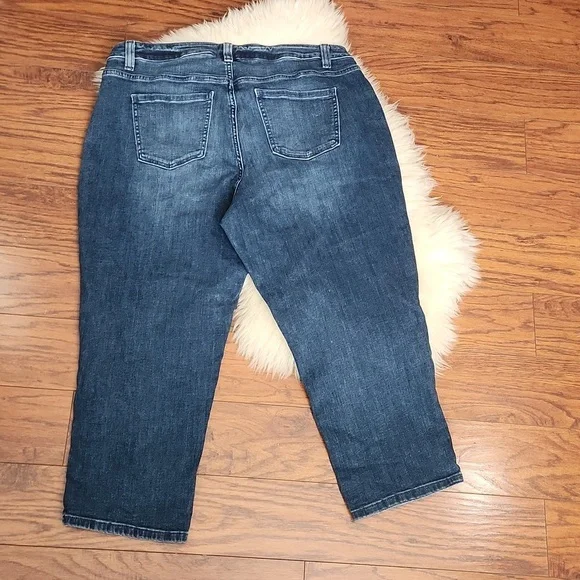 Lane Bryant Dark Wash Capris - Picture 4 of 4